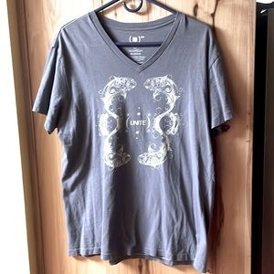 GAP V-neck Si Scott T-shirt unisex‎ sz Large